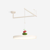 Modern Adjustable Swing Arm Stone Shape LED Pendant Light for Kitchen and Dining Room