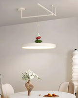Modern Adjustable Swing Arm Stone Shape LED Pendant Light for Kitchen and Dining Room