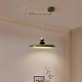 Modern Adjustable Swing Arm Stone Shape LED Pendant Light for Kitchen and Dining Room