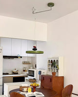 Modern Adjustable Swing Arm Stone Shape LED Pendant Light for Kitchen and Dining Room