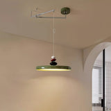 Modern Adjustable Swing Arm Stone Shape LED Pendant Light for Kitchen and Dining Room