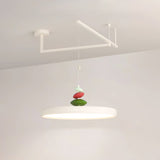 Modern Adjustable Swing Arm Stone Shape LED Pendant Light for Kitchen and Dining Room