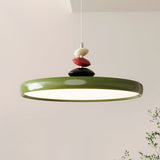 Modern Adjustable Swing Arm Stone Shape LED Pendant Light for Kitchen and Dining Room