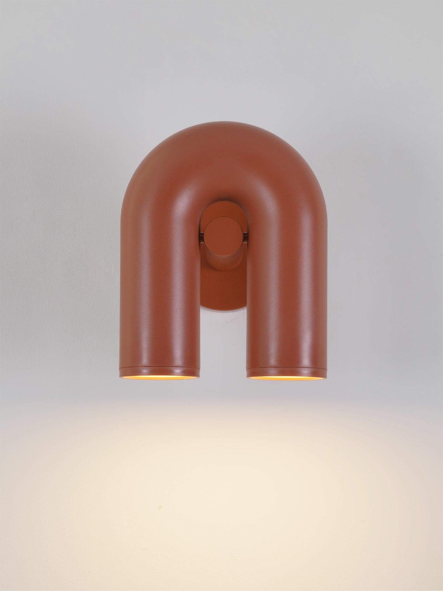 Modern Adjustable U-Shaped LED Wall Lamp Set of 2 Indoor Sconce for Living Room and Bedroom