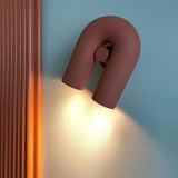 Modern Adjustable U-Shaped LED Wall Lamp Set of 2 Indoor Sconce for Living Room and Bedroom