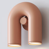 Modern Adjustable U-Shaped LED Wall Lamp Set of 2 Indoor Sconce for Living Room and Bedroom