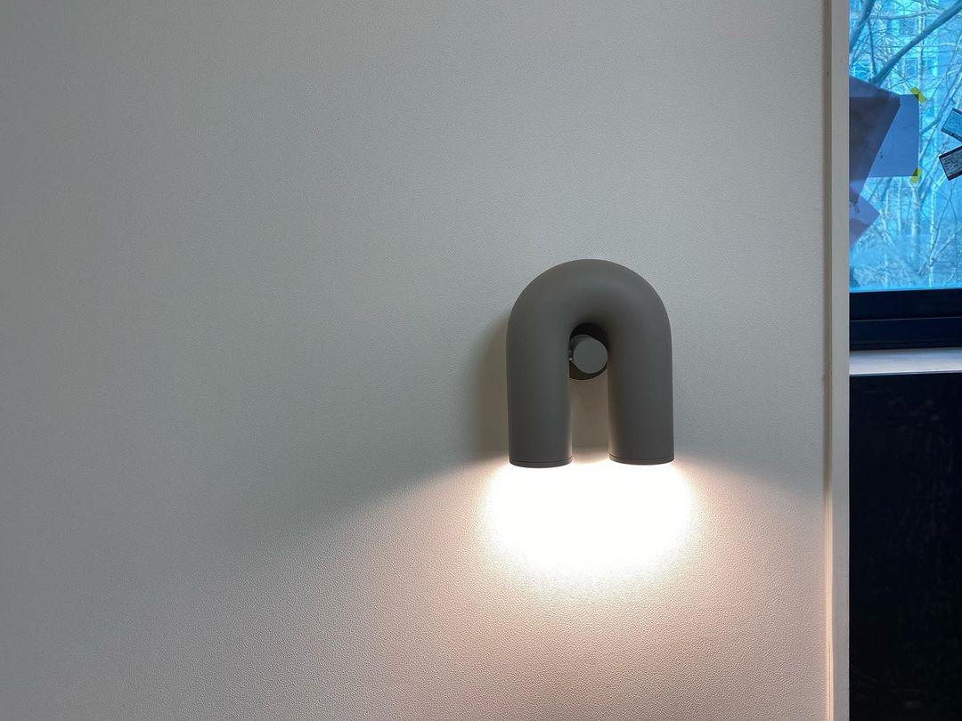 Modern Adjustable U-Shaped LED Wall Lamp Set of 2 Indoor Sconce for Living Room and Bedroom