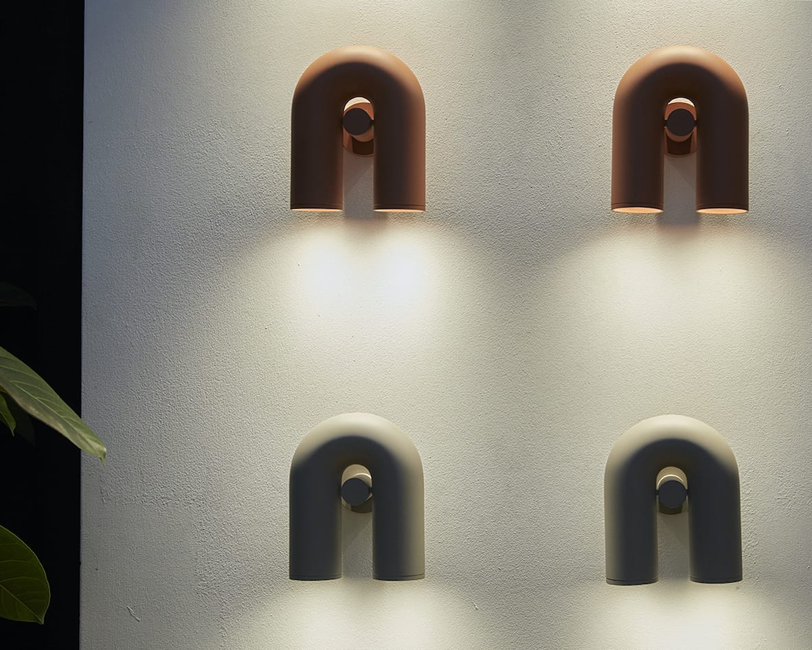Modern Adjustable U-Shaped LED Wall Lamp Set of 2 Indoor Sconce for Living Room and Bedroom