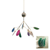 Modern Agate Flake Crown Chandelier Natural Onyx Stone Pendant Light in Gold