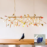 Modern Agate Flake Crown Chandelier Natural Onyx Stone Pendant Light in Gold