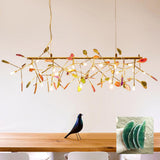 Modern Agate Flake Crown Chandelier Natural Onyx Stone Pendant Light in Gold