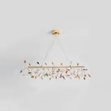 Modern Agate Flake Crown Chandelier Natural Onyx Stone Pendant Light in Gold