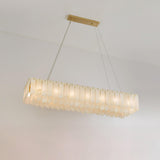 Modern Alabaster Cascade Tiered Chandelier with Brass Finish Luxury Ceiling Pendant Light