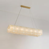 Modern Alabaster Cascade Tiered Chandelier with Brass Finish Luxury Ceiling Pendant Light