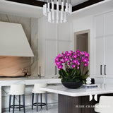 Modern Alabaster Cylinder Pendant Light Minimalist Natural Stone Droplet Hanging Lamp