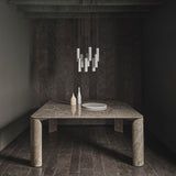 Modern Alabaster Cylinder Pendant Light Minimalist Natural Stone Droplet Hanging Lamp