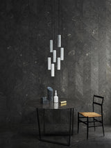 Modern Alabaster Cylinder Pendant Light Minimalist Natural Stone Droplet Hanging Lamp