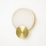 Modern Alabaster LED Wall Lamp Gold Sconce Set of Two for Living Room and Bedroom