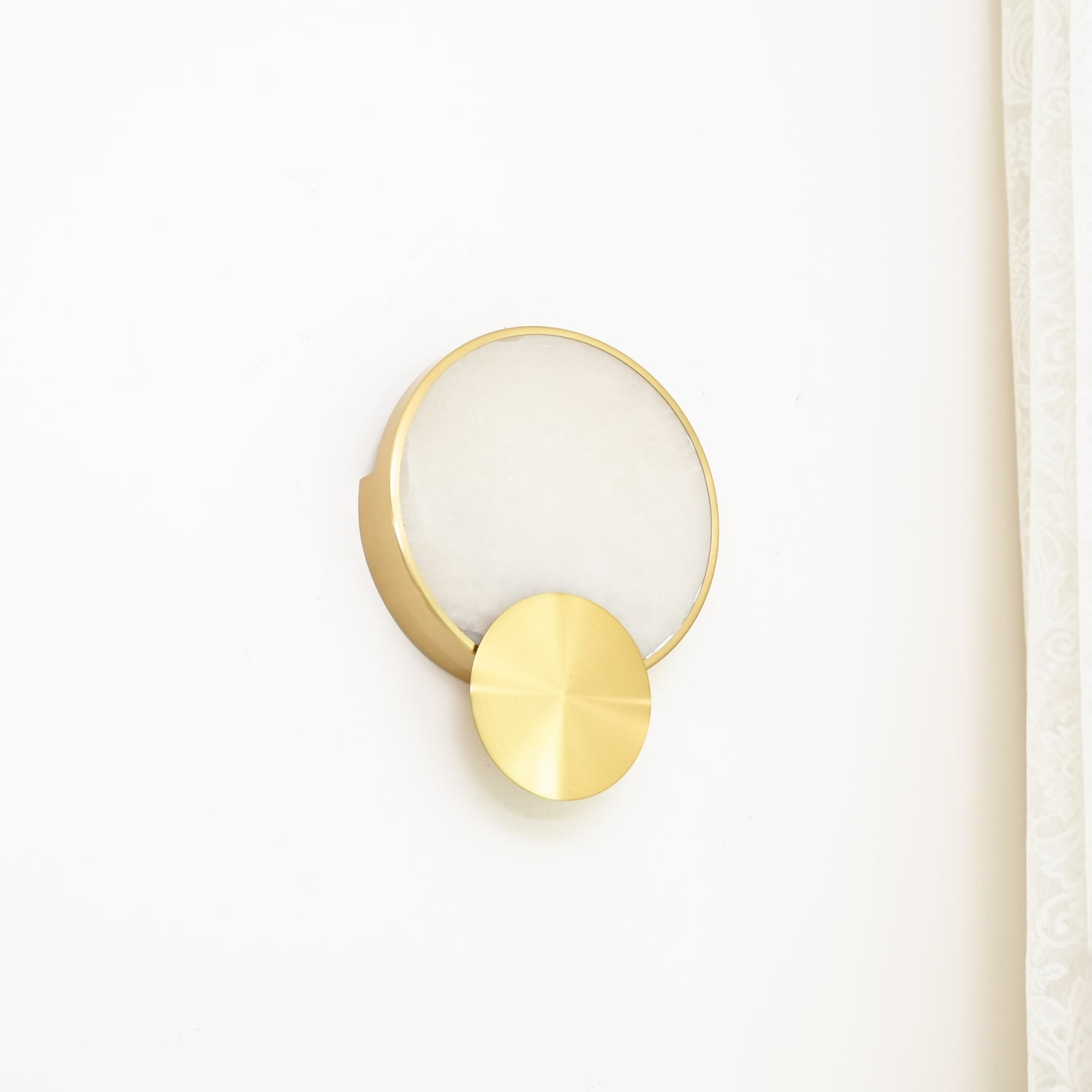 Modern Alabaster LED Wall Lamp Gold Sconce Set of Two for Living Room and Bedroom