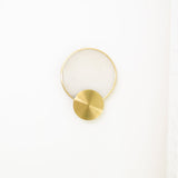Modern Alabaster LED Wall Lamp Gold Sconce Set of Two for Living Room and Bedroom