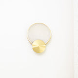 Modern Alabaster LED Wall Lamp Gold Sconce Set of Two for Living Room and Bedroom