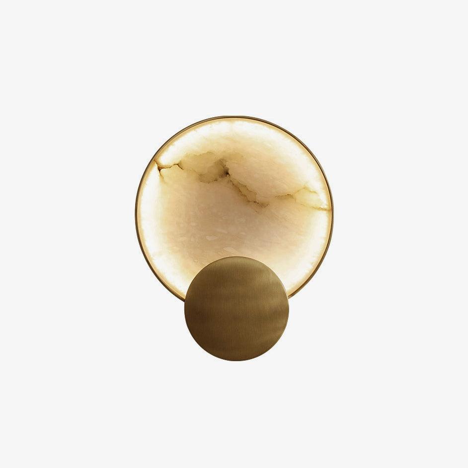 Modern Alabaster LED Wall Lamp Gold Sconce Set of Two for Living Room and Bedroom