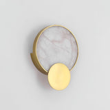 Modern Alabaster LED Wall Lamp Gold Sconce Set of Two for Living Room and Bedroom