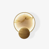 Modern Alabaster LED Wall Lamp Gold Sconce Set of Two for Living Room and Bedroom