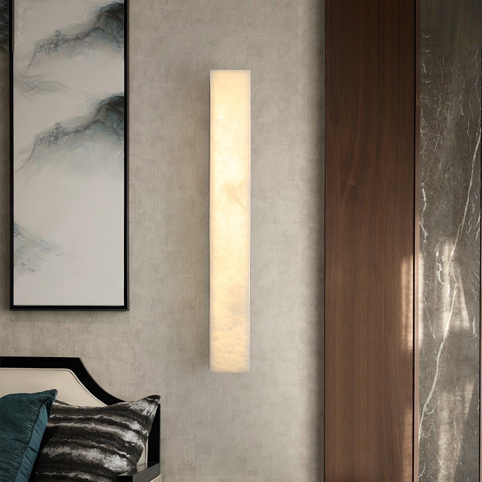 Modern Alabaster LED Wall Sconce Luxury Natural Stone Brass Sconce Light for Indoor Decor