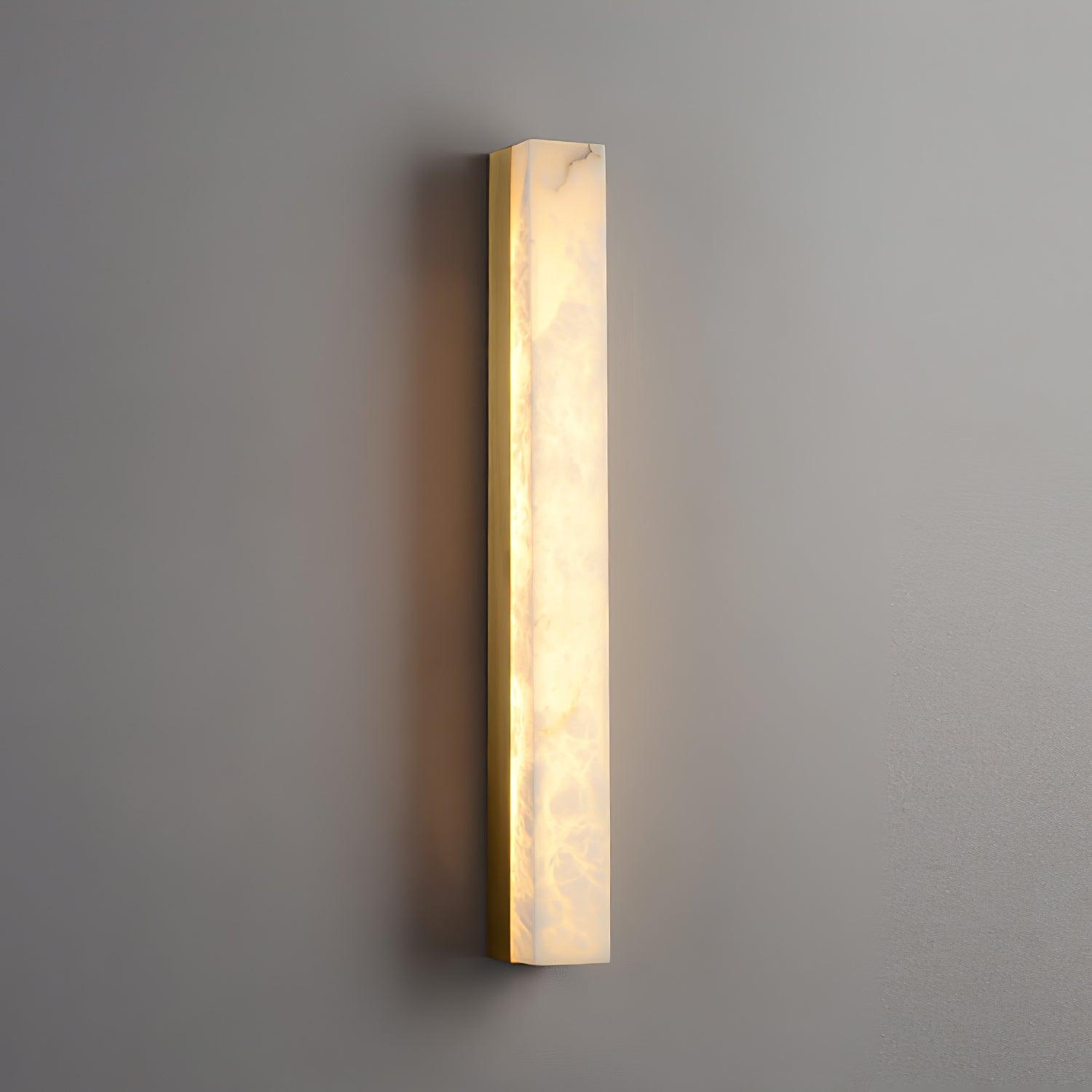 Modern Alabaster LED Wall Sconce Luxury Natural Stone Brass Sconce Light for Indoor Decor