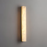 Modern Alabaster LED Wall Sconce Luxury Natural Stone Brass Sconce Light for Indoor Decor