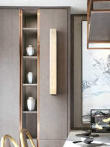 Modern Alabaster LED Wall Sconce Luxury Natural Stone Brass Sconce Light for Indoor Decor