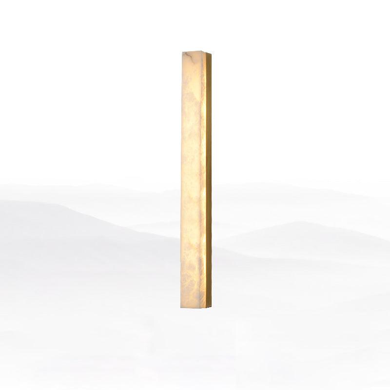 Modern Alabaster LED Wall Sconce Luxury Natural Stone Brass Sconce Light for Indoor Decor