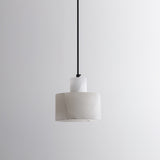 Modern Alabaster Pendant Light Minimalist Natural Stone Cylinder Hanging Lamp for Indoor Use