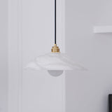 Modern Alabaster Stone Dome Pendant Light with Brass Hardware for Dining Rooms