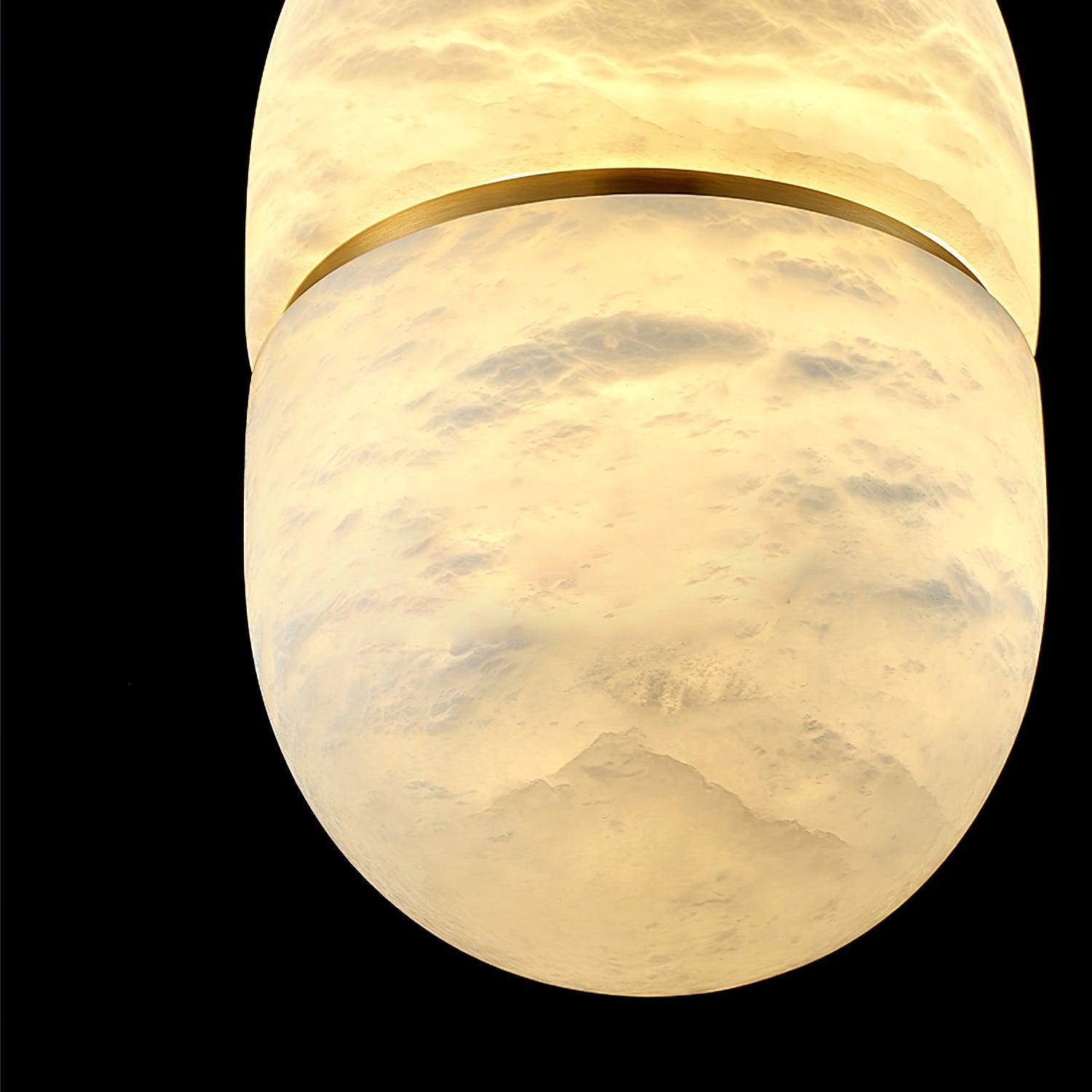 Modern Alabaster Stone LED Pendant Lamp Minimalist Art Hanging Light