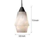 Modern Alabaster Stone Pendant Light with Spanish Marble Shade for Kitchen Island