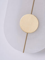 Modern Alabaster Stone Wall Sconce Elegant Brass LED Indoor Light for Hallway and Bedroom
