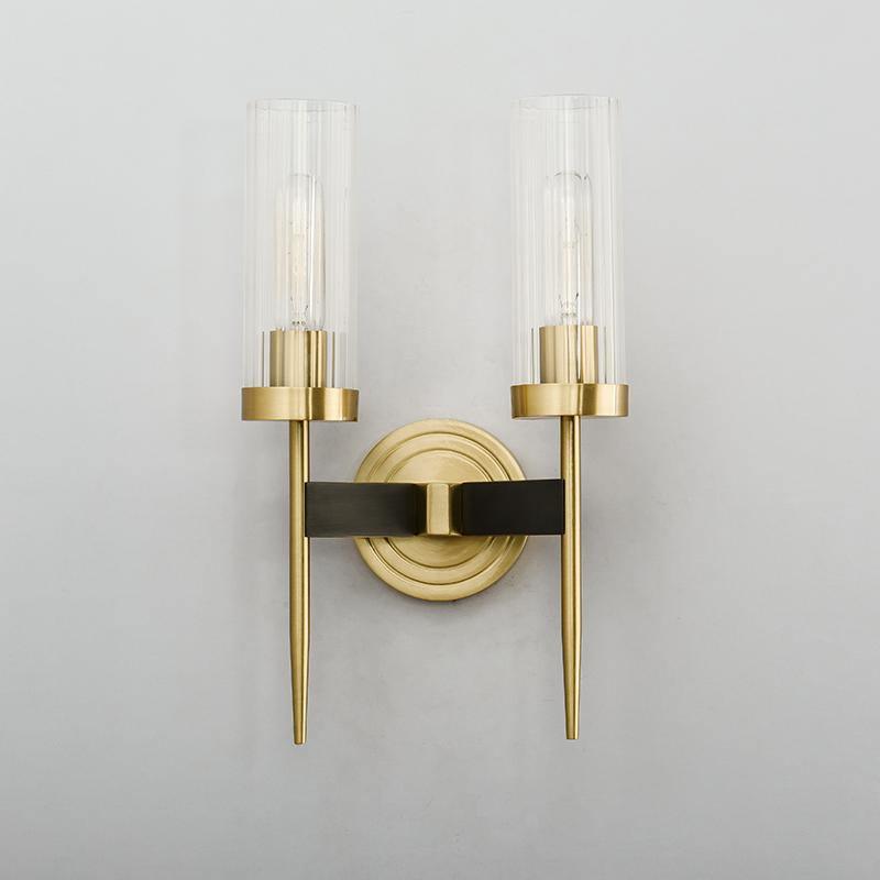 Modern Alouette Brass Wall Sconce Borosilicate Glass Bracket Wall Lamp for Interior Lighting