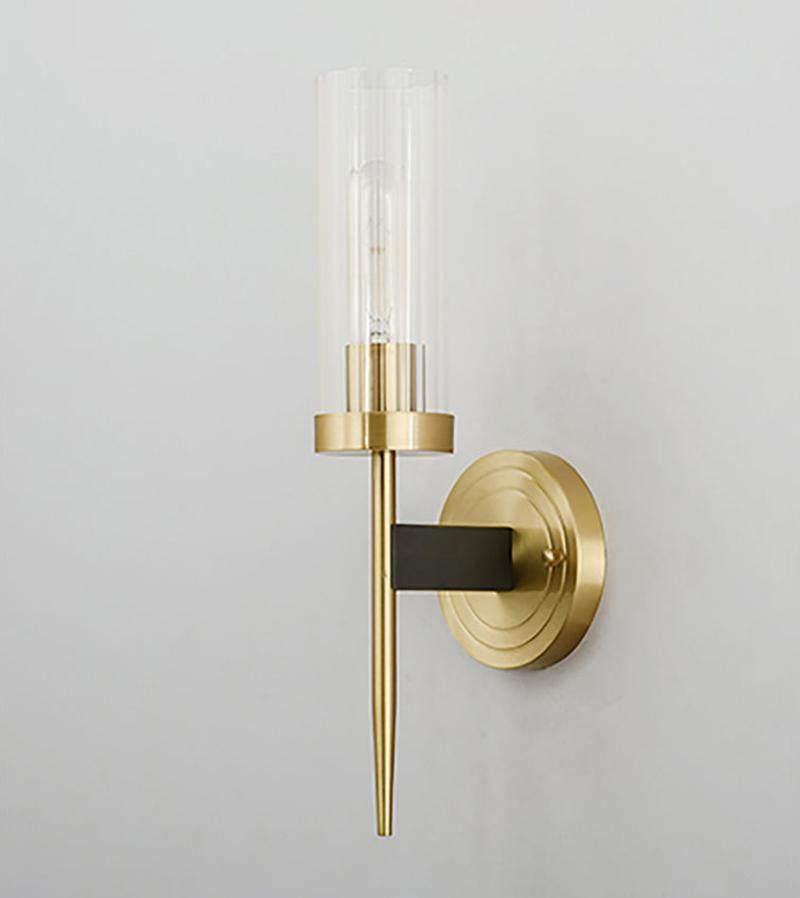 Modern Alouette Brass Wall Sconce Borosilicate Glass Bracket Wall Lamp for Interior Lighting