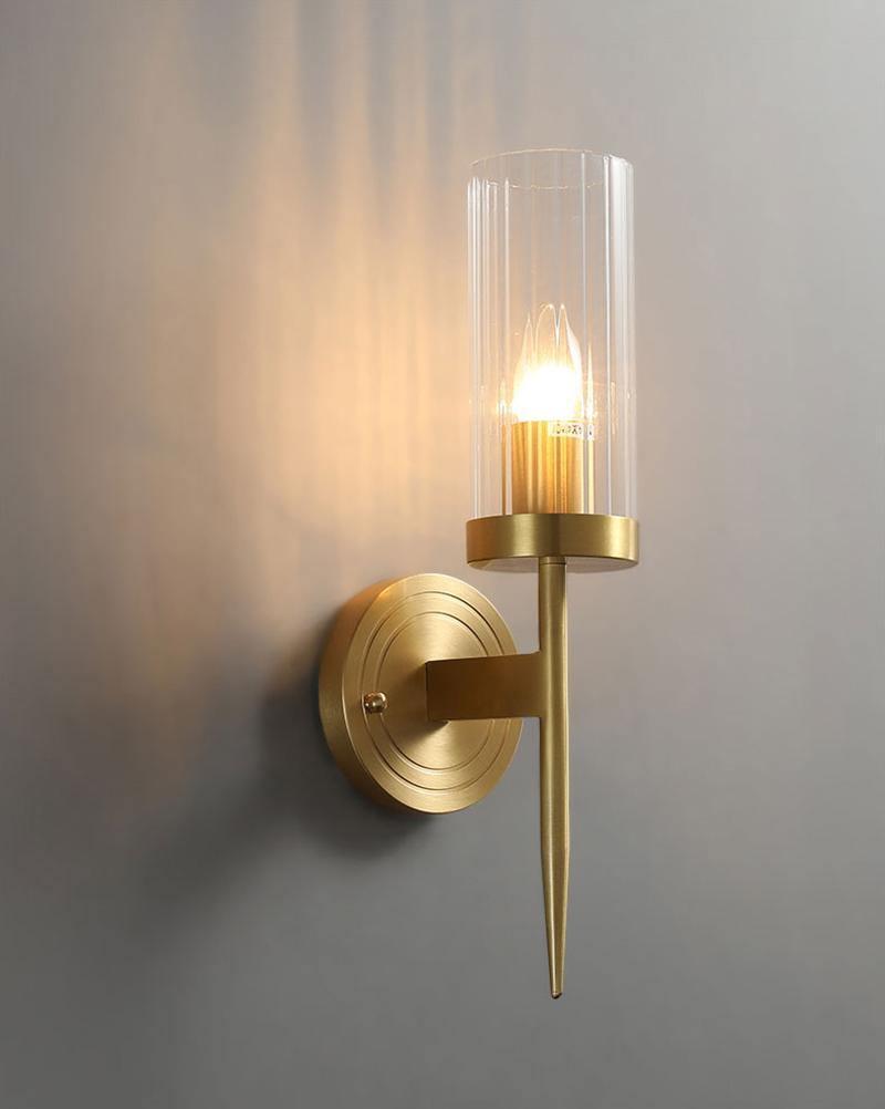 Modern Alouette Brass Wall Sconce Borosilicate Glass Bracket Wall Lamp for Interior Lighting