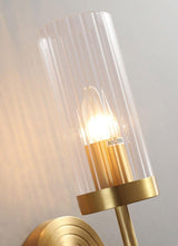 Modern Alouette Brass Wall Sconce Borosilicate Glass Bracket Wall Lamp for Interior Lighting