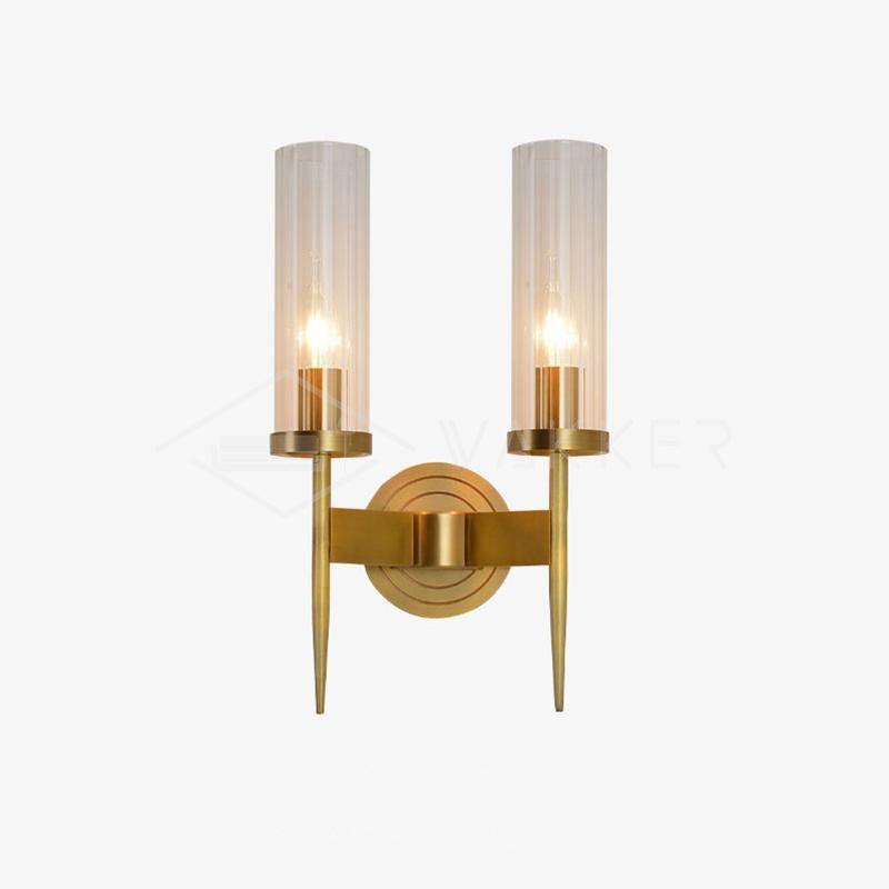 Modern Alouette Brass Wall Sconce Borosilicate Glass Bracket Wall Lamp for Interior Lighting