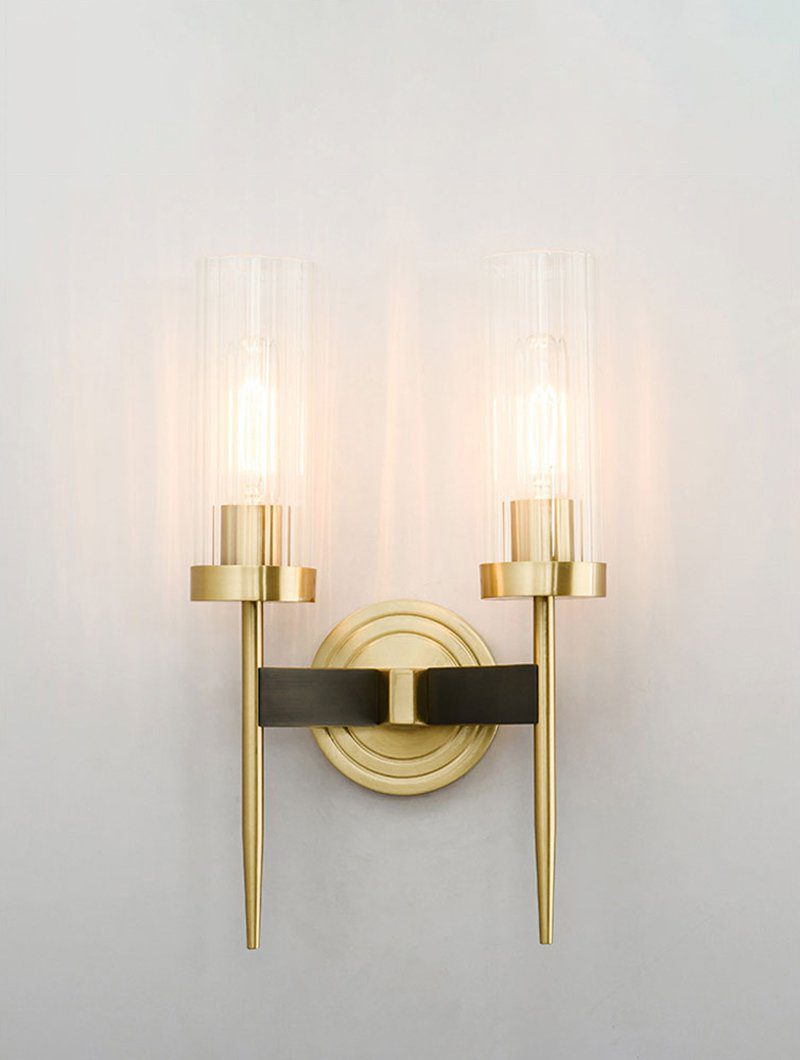Modern Alouette Brass Wall Sconce Borosilicate Glass Bracket Wall Lamp for Interior Lighting