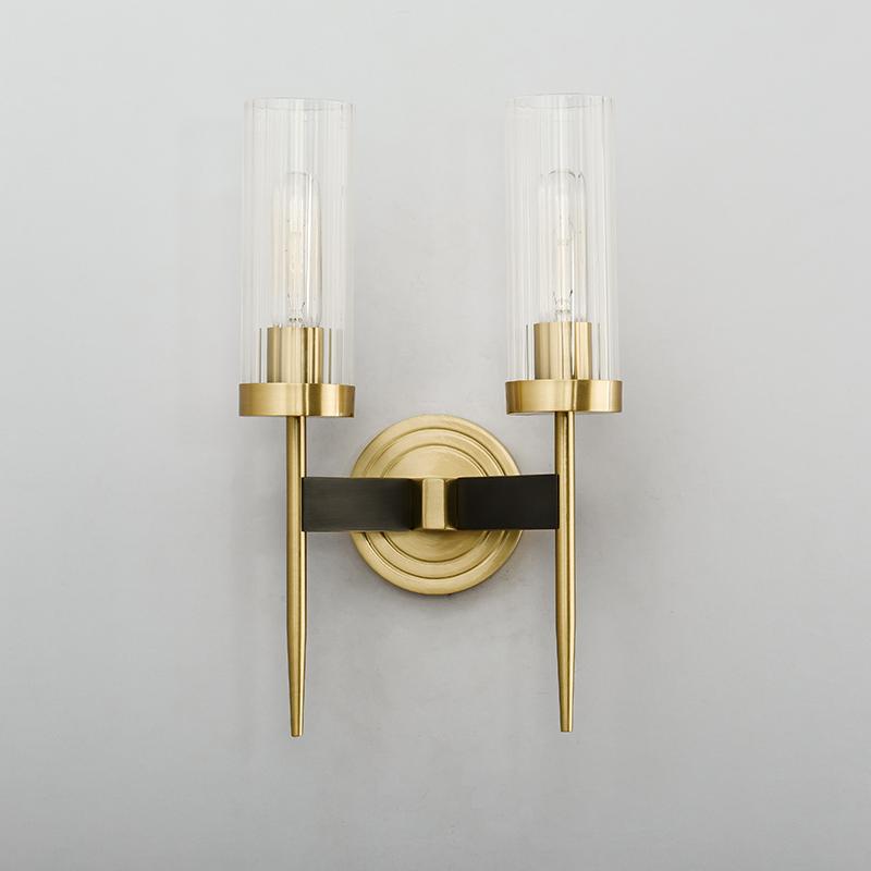 Modern Alouette Brass Wall Sconce Borosilicate Glass Bracket Wall Lamp for Interior Lighting