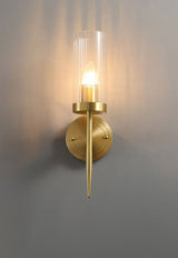 Modern Alouette Brass Wall Sconce Borosilicate Glass Bracket Wall Lamp for Interior Lighting