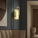 Modern Althea Alabaster LED Wall Sconce with Brass Finish for Living Room Hallway Lighting