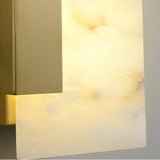 Modern Althea Alabaster LED Wall Sconce with Brass Finish for Living Room Hallway Lighting