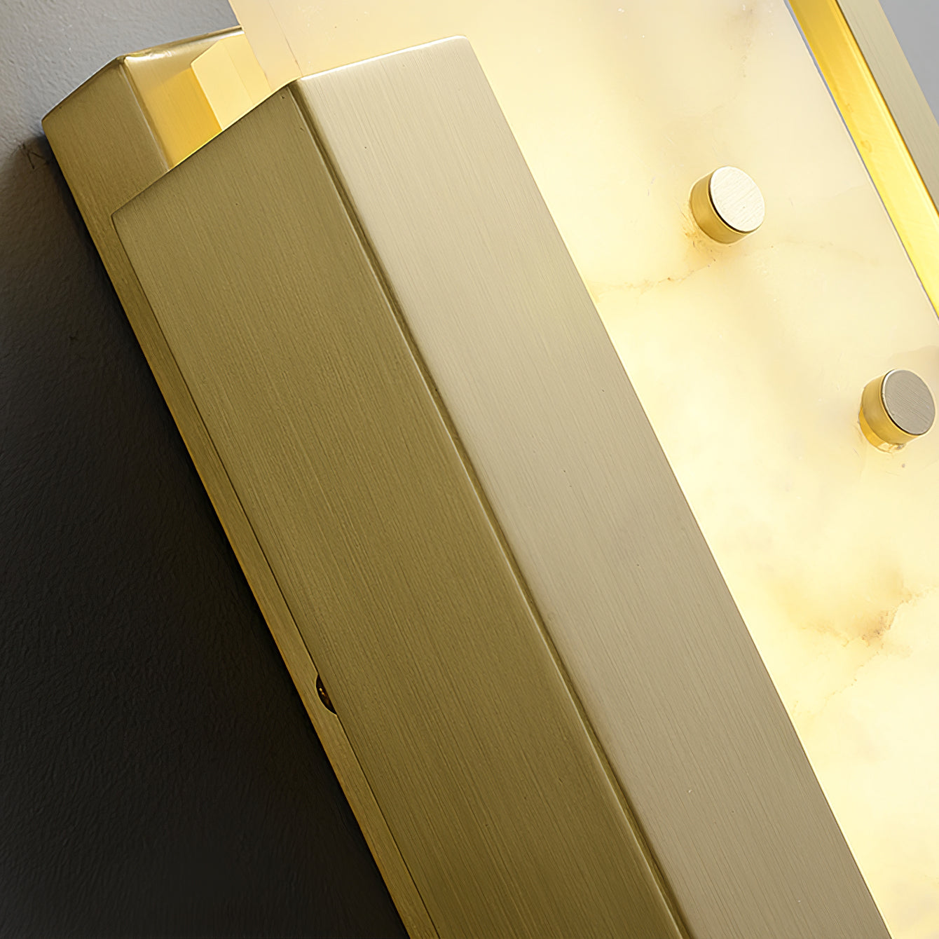 Modern Althea Alabaster LED Wall Sconce with Brass Finish for Living Room Hallway Lighting