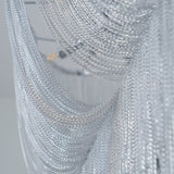 Modern Aluminum Chain Chandelier Shimmering Waterfall Pendant Light for Dining Room